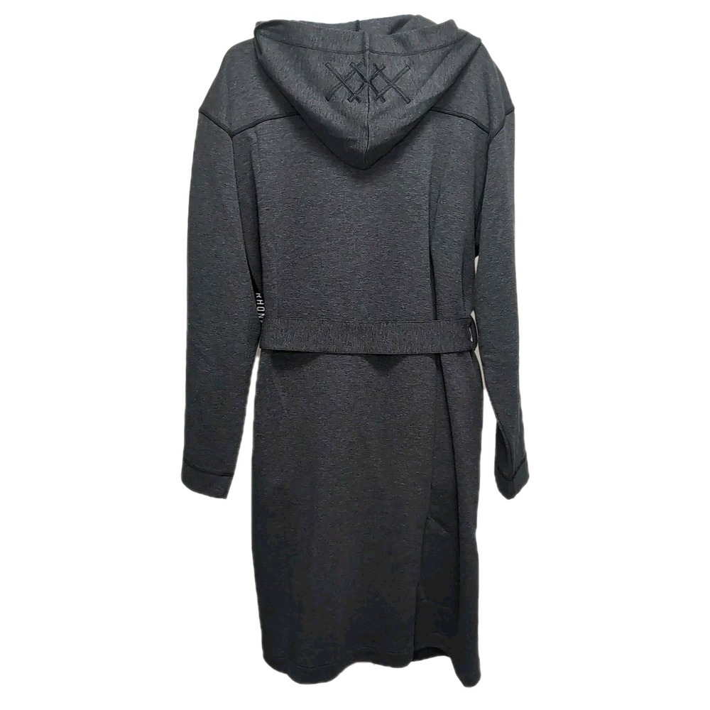Rhone Hooded Belted Wrap Robe Mens Size S/M Black Heather Midweight NEW NWT $168 - Picture 3 of 10